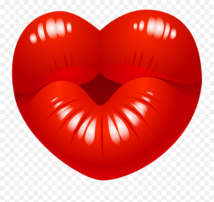 Heart Kiss Png Picture - Puckering Cartoon Lips Emoji,Kiss Png