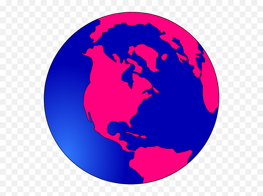 Planets Clipart Png Download - Pink And Blue Globe Pink And Blue Globe Emoji,Planets Clipart
