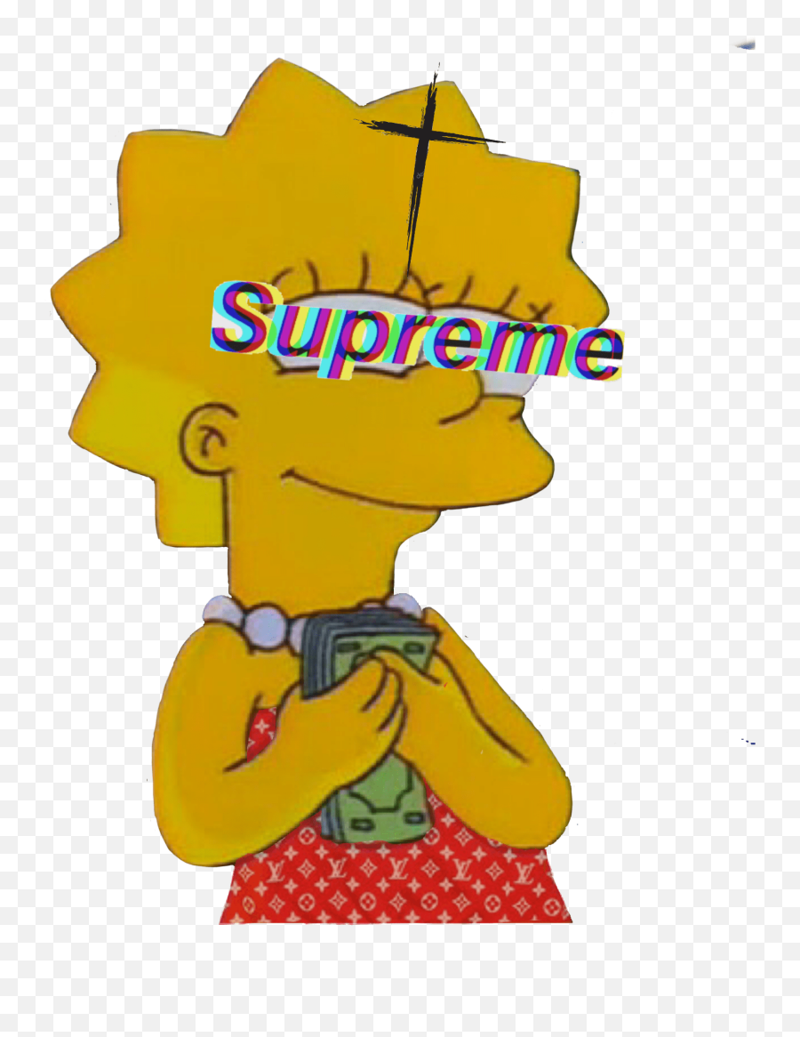 Grunge Tumblr - Lisa Supreme Emoji,Supreme Png