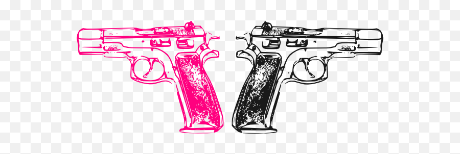 Pink Gun Clip Art At Clker - Pink Gun Png Emoji,Pistol Clipart