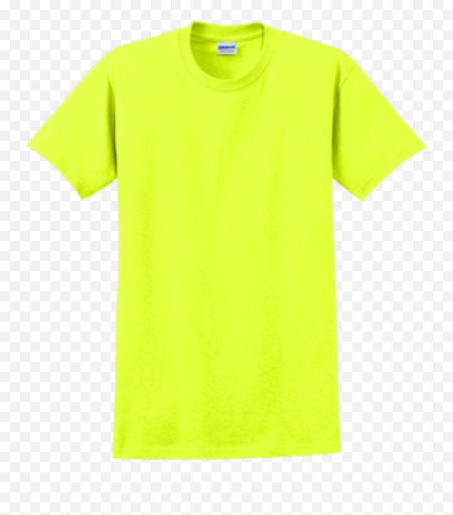 Safety Green T Shirt Short Sleeve - Safety Green Shirt Png Emoji,T-shirt Png