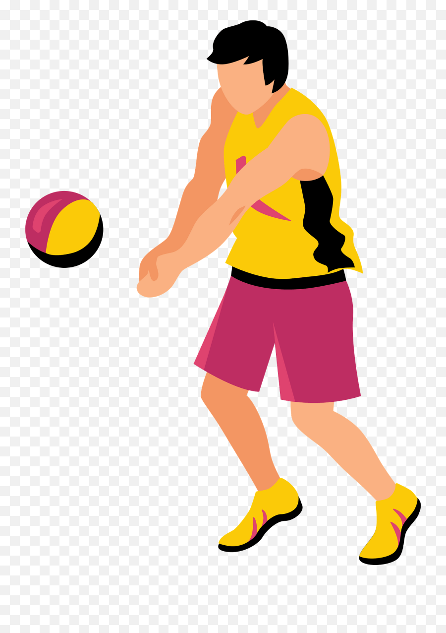 Volleyball Player Clipart Free Download Transparent Png - Sporty Emoji,Clipart Volleyballs