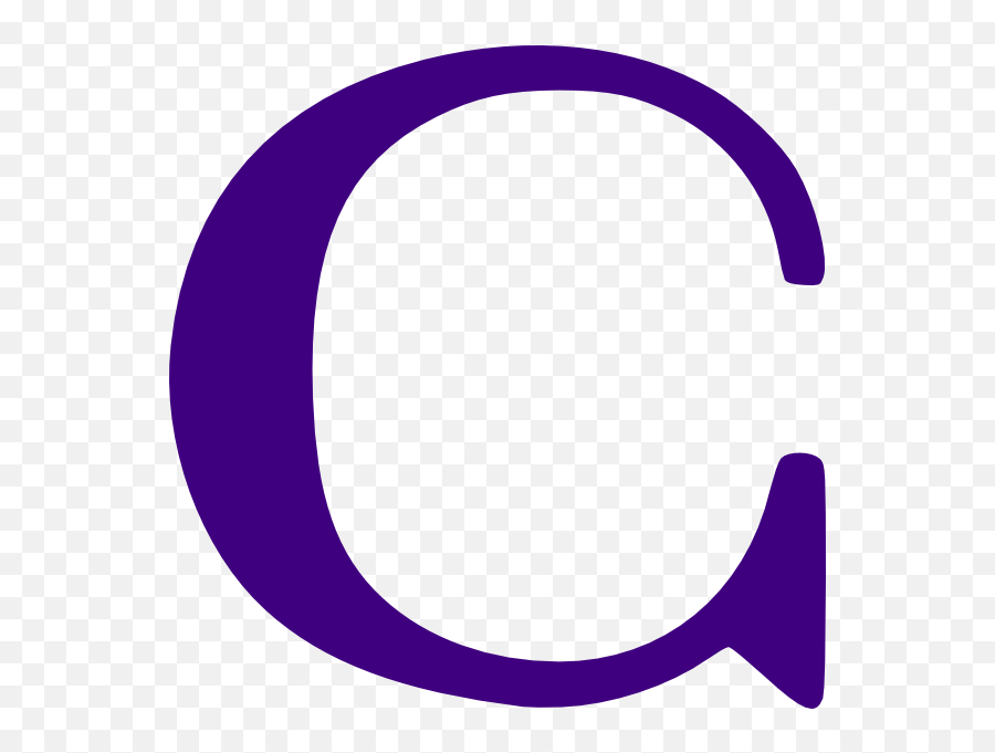 Purple C Clip Art At Clker - Purple C Emoji,C Clipart