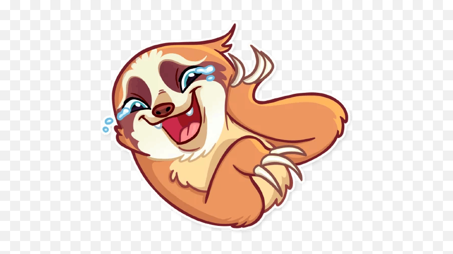 Telegram Sticker Sloth Clip Art - Sticker De Perezoso Whatsapp Emoji,Sloth Clipart