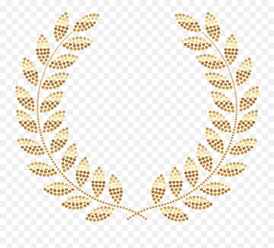 Download Transparent Golden Wreath Png Image - Gold Wreath Wreath Transparent Background Gold Emoji,Wreath Transparent
