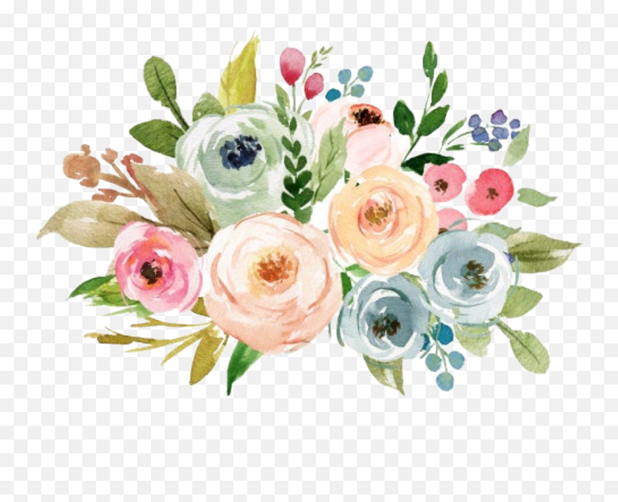 Watercolor Bouquet Flowers Sticker By Stephanie Emoji,Bouquet Of Flowers Png