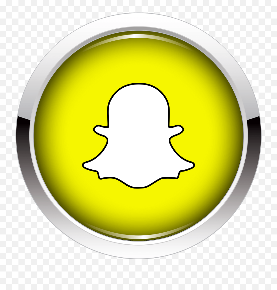 Snapchat Icon Button Png Image Free - Dot Emoji,Snapchat Icon Png