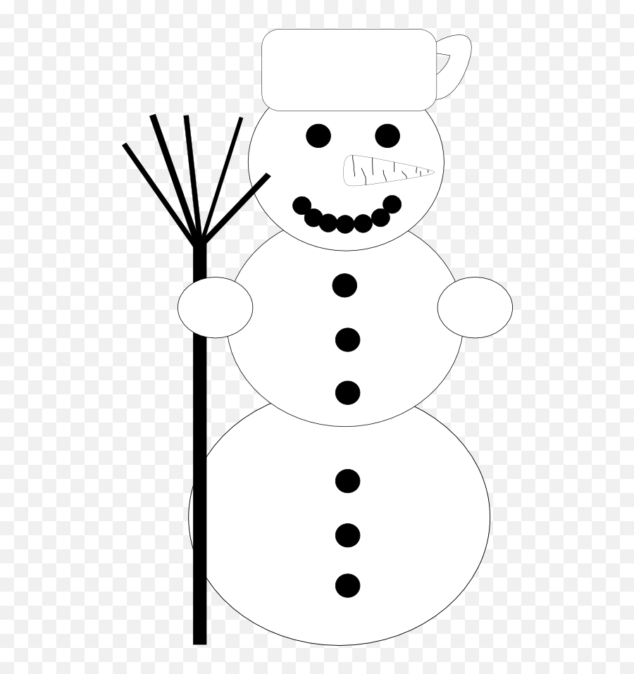 Snowman - Clip Art Library Dot Emoji,Snowman Clipart Black And White