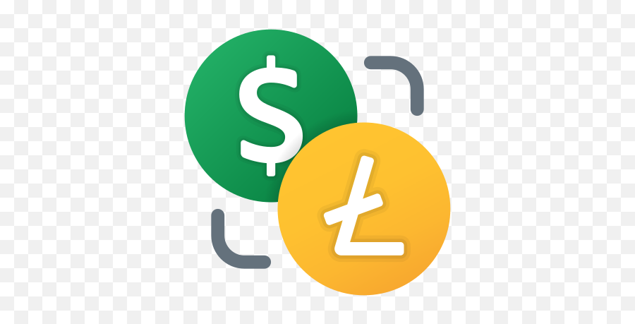 Dollar Litecoin Exchange Icon In Fluency Style Emoji,Money Symbol Transparent