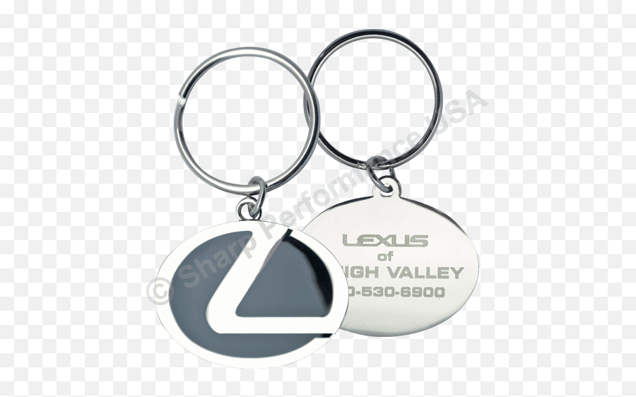 K001 Lexus - Custom Die Struck Oval Key Tags Sharp Performance Emoji,Logo Keychains