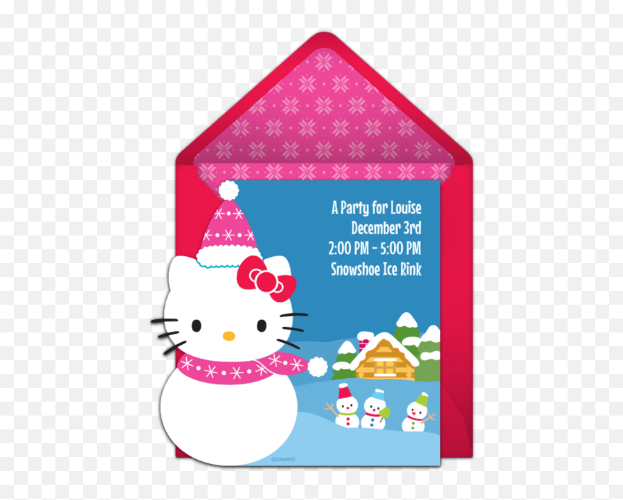 Snow Kitty Online Invitation - Punchbowlcom Emoji,Snowshoe Clipart