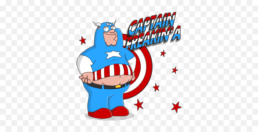 Download Hd Captain America Meets Peter - Peter Griffin As A Hero Emoji,Peter Griffin Png
