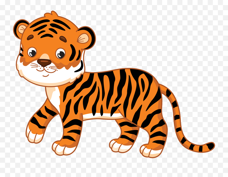 Tiger Clipart - Jungle Theme Animals Cutout Emoji,Tiger Clipart