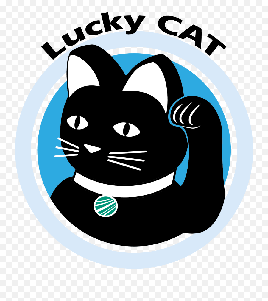 Lucky Cat Manges Your Fuzzing Jobs - Dot Emoji,Cat Logo