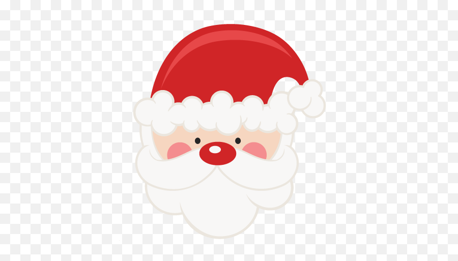 Santa Svg Scrapbook Cut File Cute - Santa Cartoon Face Png Emoji,Santa Face Clipart