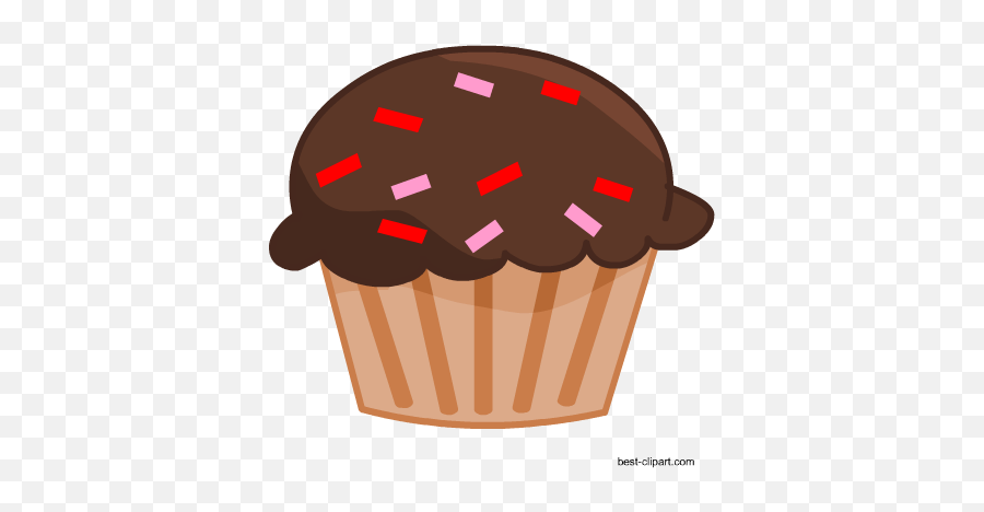 Free Cake And Cupcake Clip Art - Printable Cupcake With Candle Clipart Emoji,Sprinkles Clipart