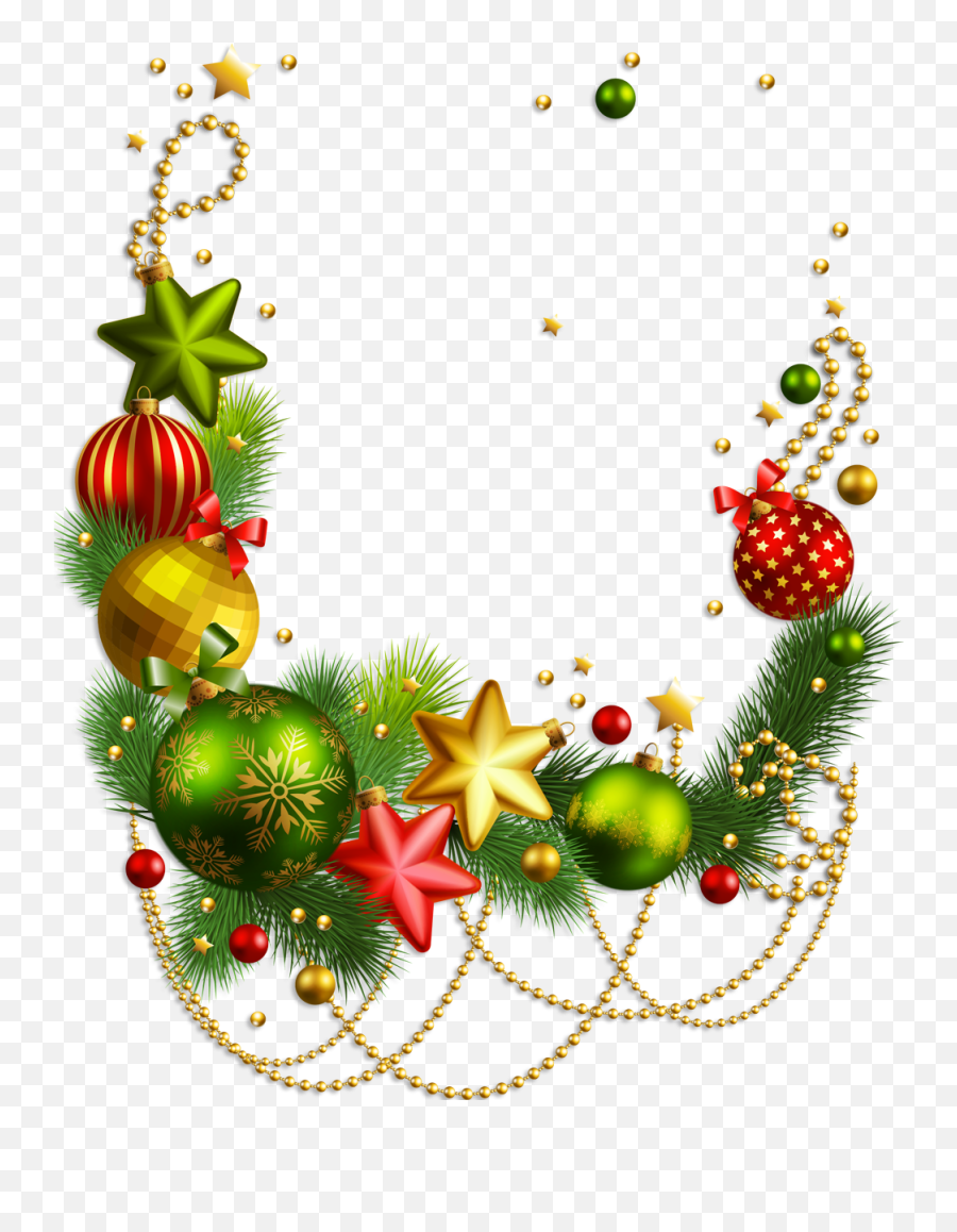 Clip Art Christmas Decorations Christmas Decoupage - Merry Christmas Borders Png Emoji,Christmas Border Clipart