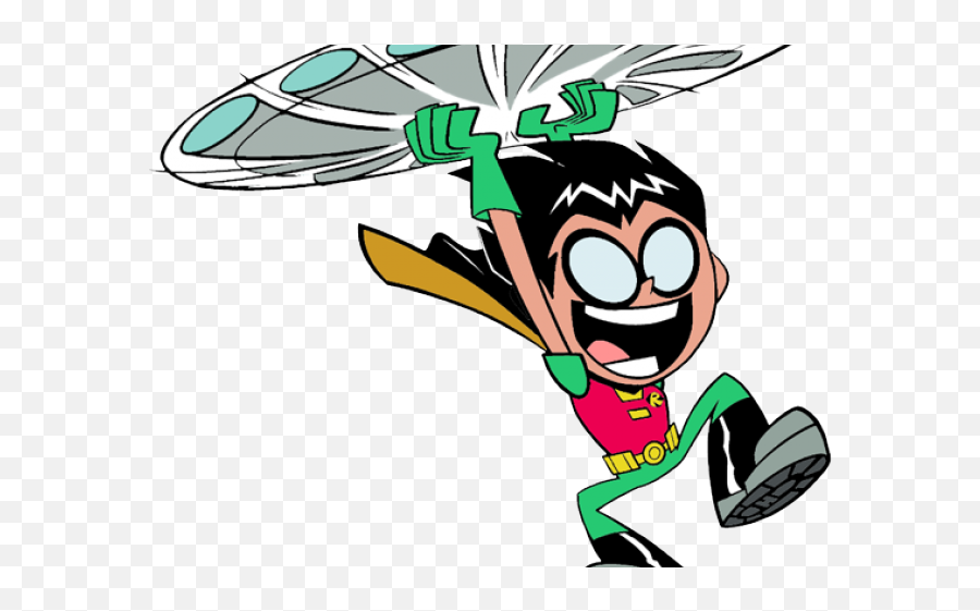 Cyborg Clipart Dc Robin - Robin Chibi Teen Titans Go Png Teen Titans Go Robin Flying Emoji,Robin Clipart