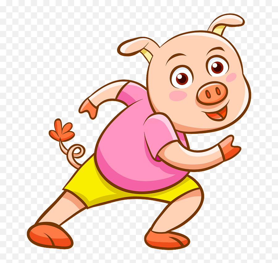 Funny Cartoon Pig Clipart Free Download Transparent Png - Anthropomorphic Pig Cartoon Emoji,Pigs Clipart