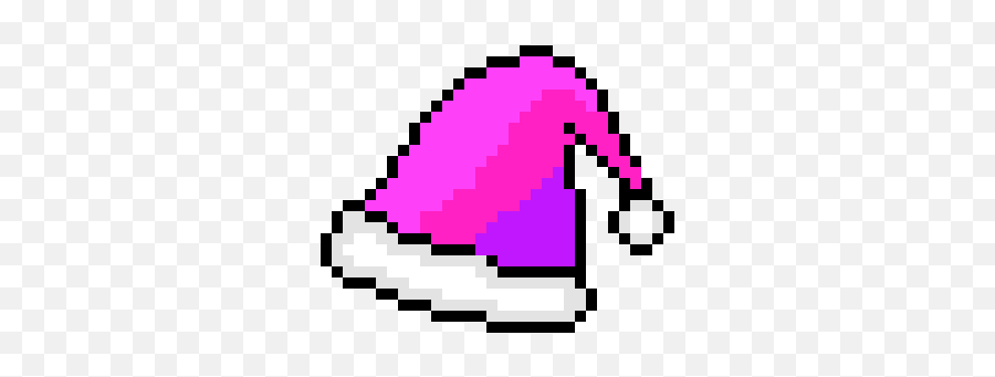Santa Hat Pink Pixel Art Maker - Bulldog Ingles Pixel Art Emoji,Christmas Hat Transparent