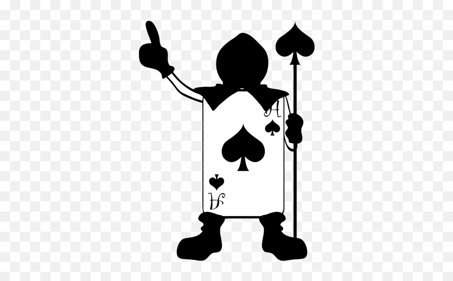 Aliceu0027s Adventures In Wonderland Playing Card Joker - Two Playing Cards 5 Of Clubs Emoji,Alice In Wonderland Clipart Black And White
