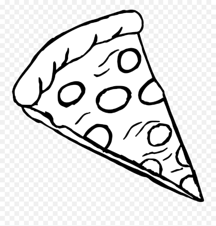Library Of To Order Pizza Image Black - Pizza Slice Clipart Black And White Emoji,Pizza Clipart