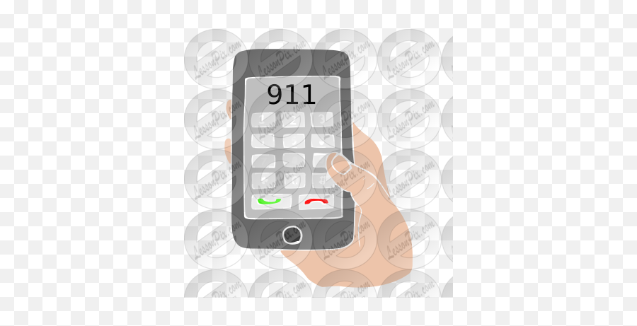Dial 911 Stencil For Classroom - Technology Applications Emoji,911 Clipart