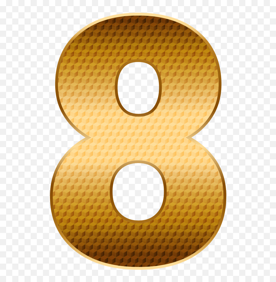 Number 8 Gold Png Image Free Download Searchpngcom - Dot Emoji,Gold Png