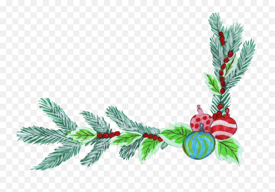 Corner Transparent Christmas - Christmas Corner Decorations Emoji,Christmas Clipart Corner Borders