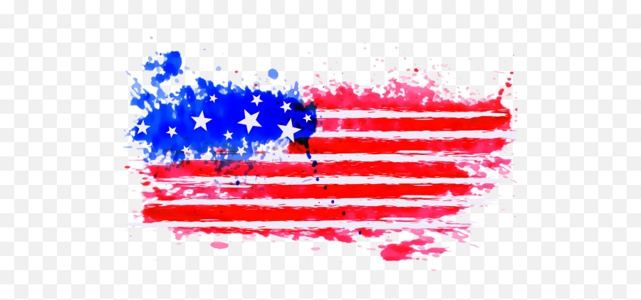 Us Flag Splash Png Image Free Download - American Flag Watercolor Vector Emoji,American Flag Png