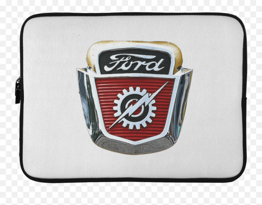 53 - 56 Ford F100 Emblem Laptop Sleeve U2013 15 Inch 56 Ford F100 Emblems Emoji,Ford Logo History