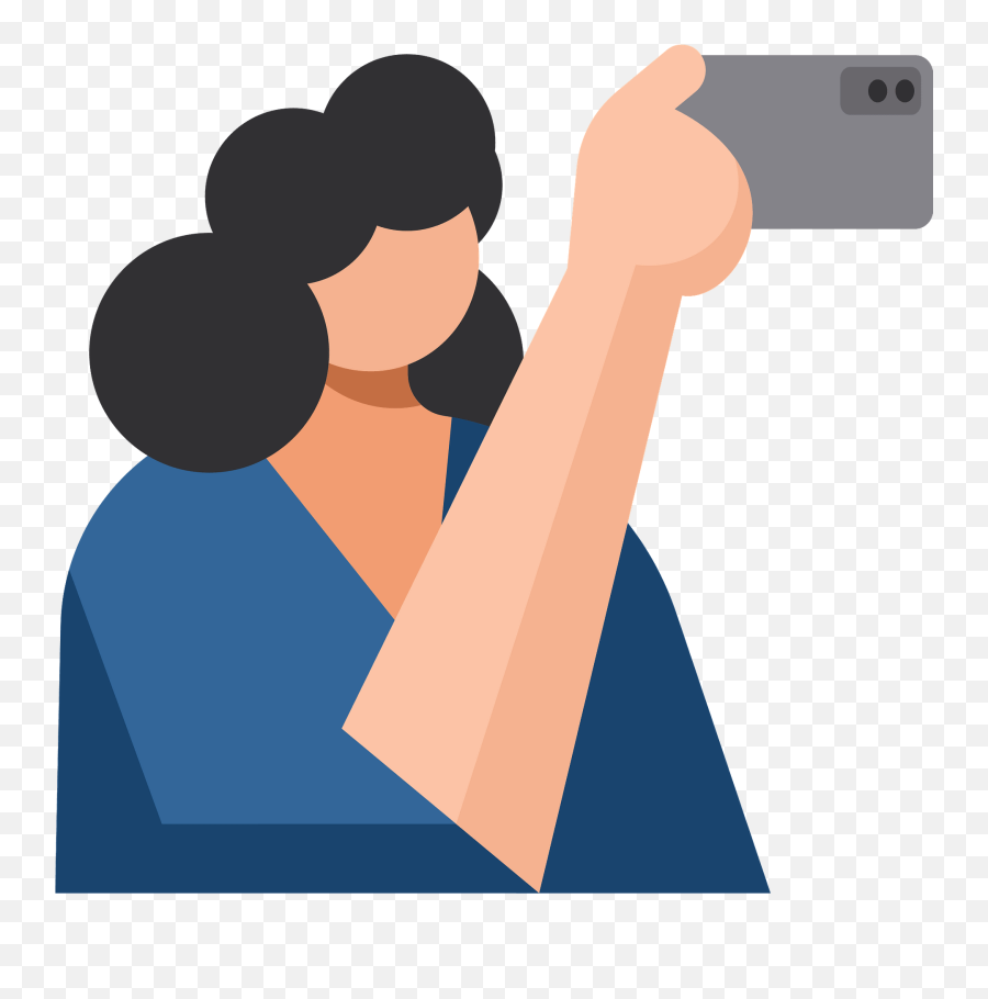 Selfie Vector Clipart - Camera Phone Emoji,Vector Clipart
