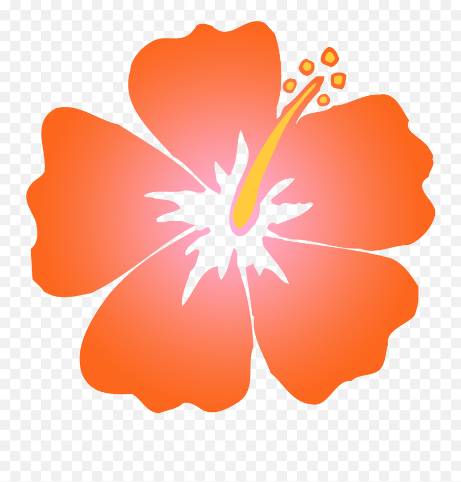 Hawaiian Clipart Plant Hawaiian - Hibiscus Flower Clipart Cute Emoji,Hawaiian Clipart