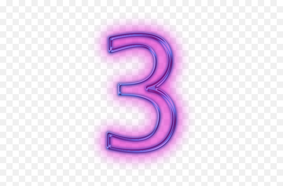 3 Files Free Png Transparent Background - Transparent Neon Number 3 Emoji,3 Png