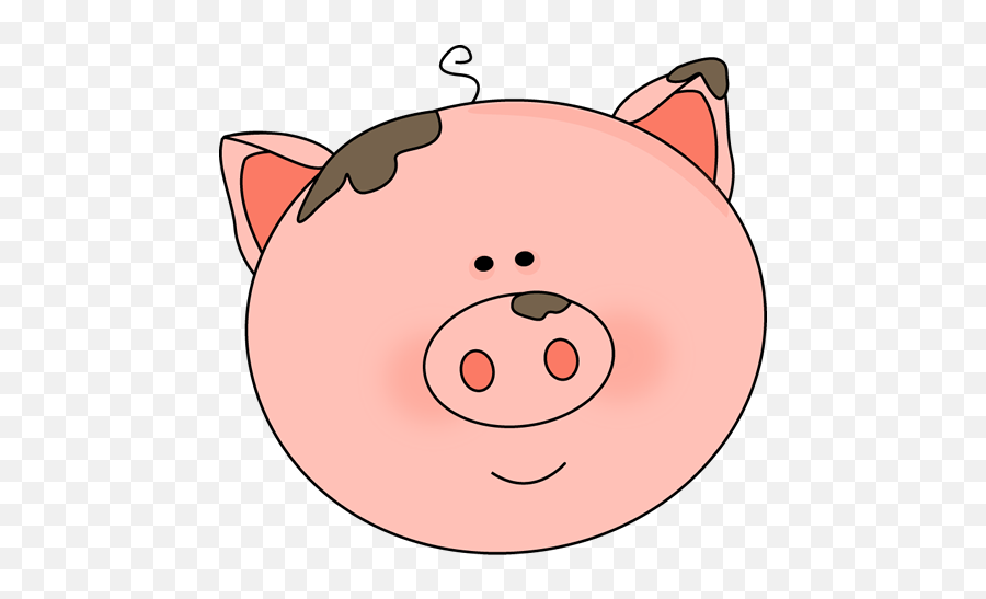 Pig Face With Mud - Pig Face With Mud 500x466 Png Dot Emoji,Mud Clipart