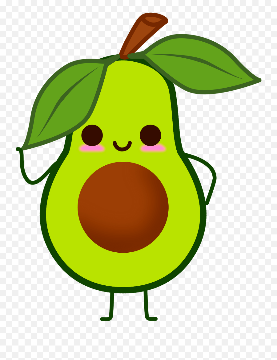 Cute Avocado Clipart - Animated Avocado Emoji,Cute Clipart