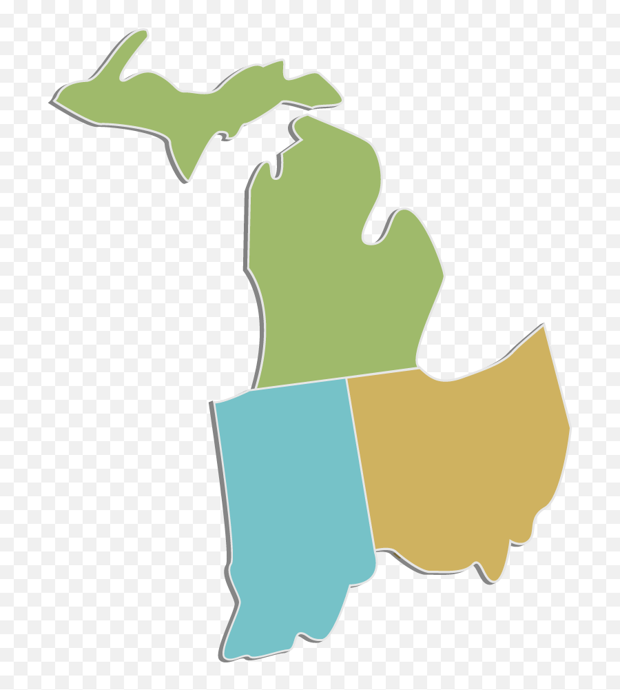 Michigan Indiana Ohiob Clipart - Indiana Michigan And Ohio Emoji,Indiana Clipart