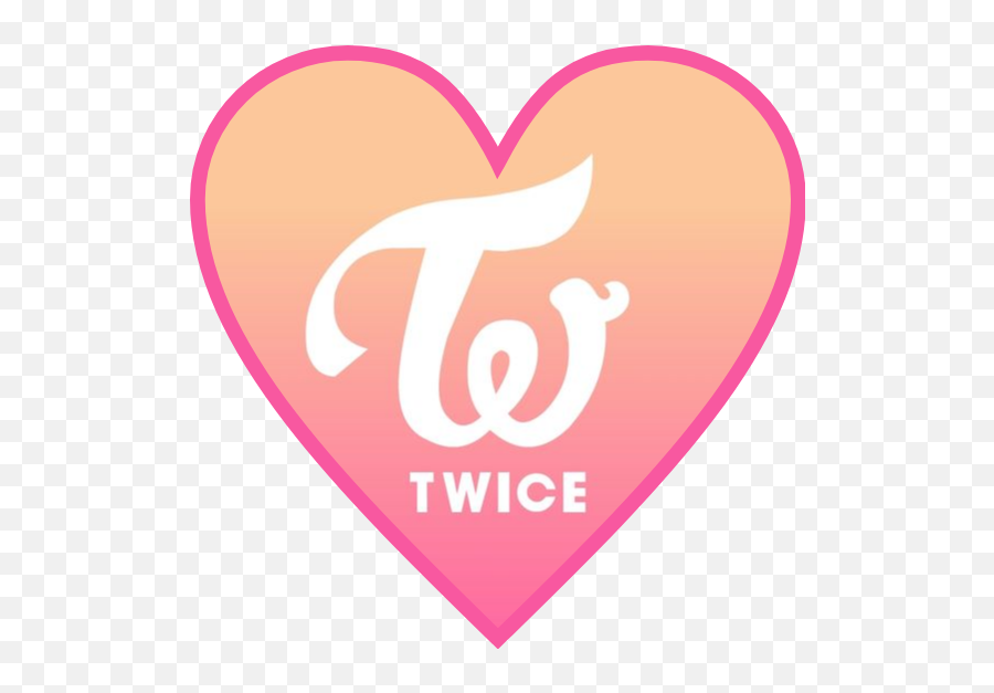 Twice Logo Heart Love Sticker By Exo - L Twice Kpop Emoji,Twice Logo
