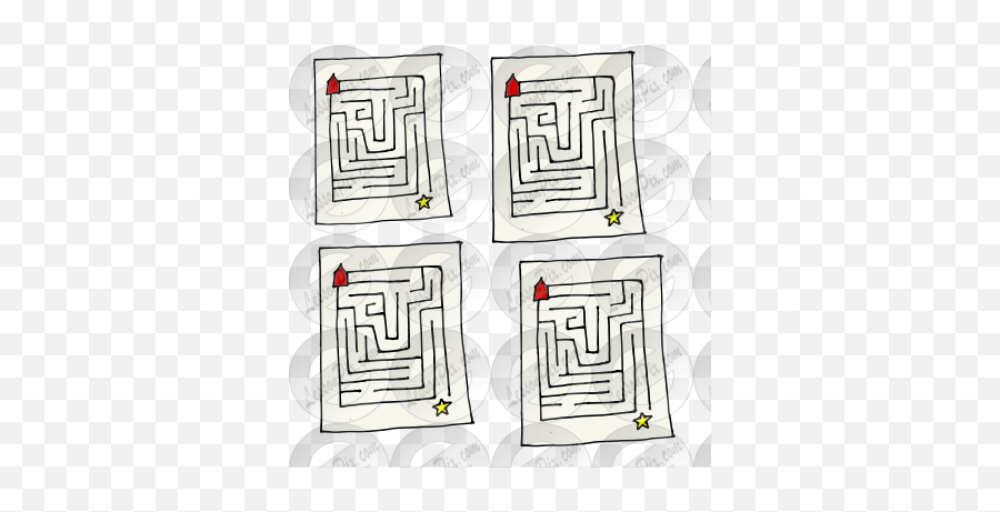 Mazes Picture For Classroom Therapy Use - Great Mazes Clipart Hard Emoji,Maze Clipart
