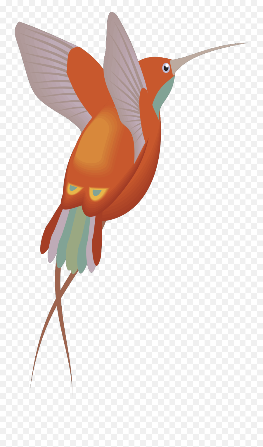 Red And Orange Hummingbird Svg Vector - Bee Hummingbird Emoji,Hummingbird Clipart