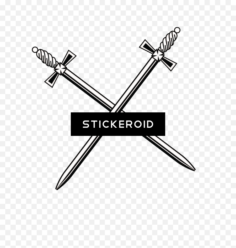 Cross Sword Clipart Png Png Image With - Transparent Cross Sword Emoji,Crossed Swords Clipart