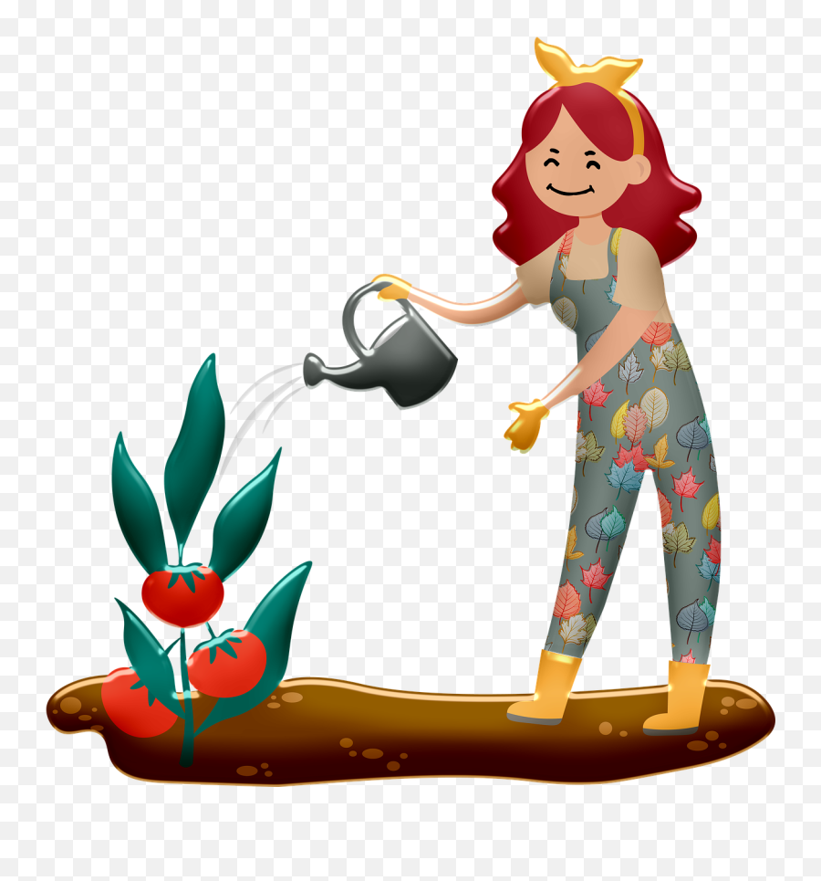 Woman Gardening Tomatoes Watering - Free Image On Pixabay Emoji,Tomatoes Clipart