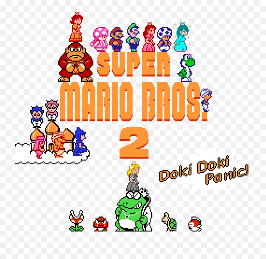 Pixilart Emoji,Super Mario Bros 2 Logo