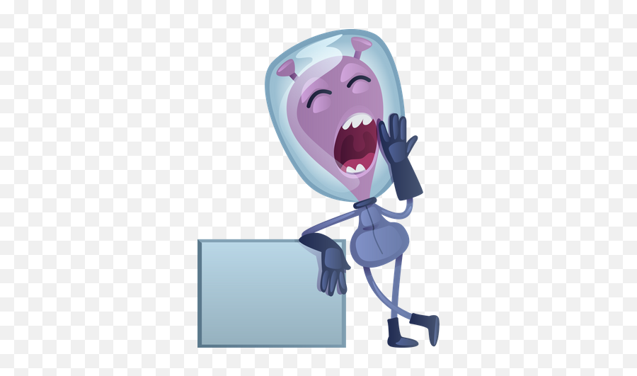 Best Premium Yawning Alien Illustration Download In Png Emoji,Yawn Clipart
