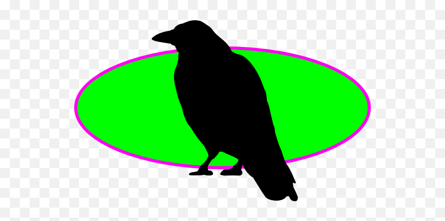 Green Oval Clip Art At Vector Clip Art - Crows Emoji,Raven Clipart
