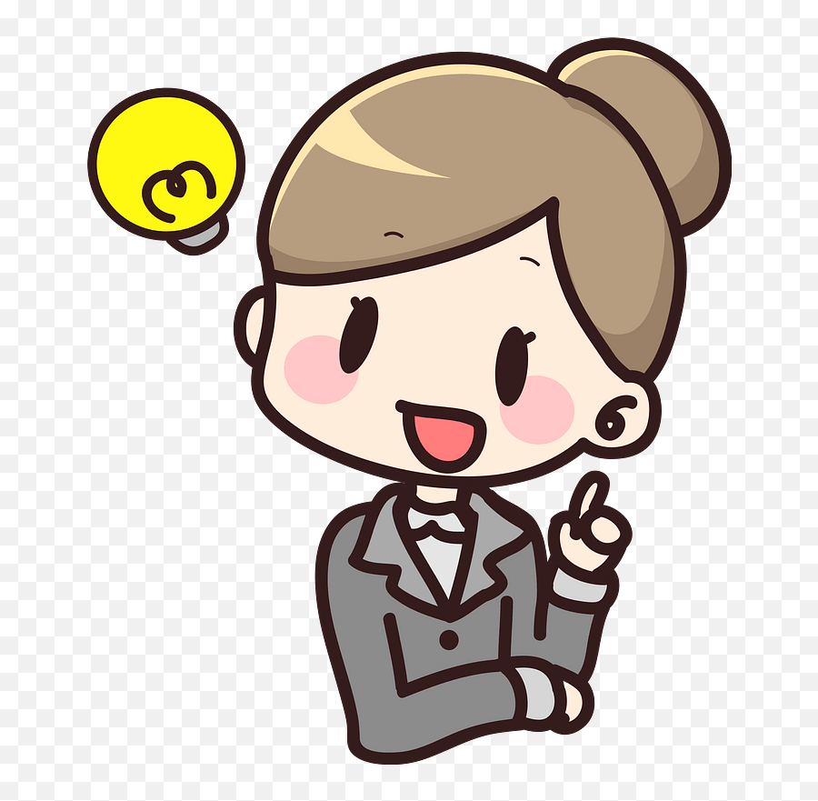 Businesswoman Has An Idea Clipart - Woman Has An Idea Clipart Emoji,Idea Clipart