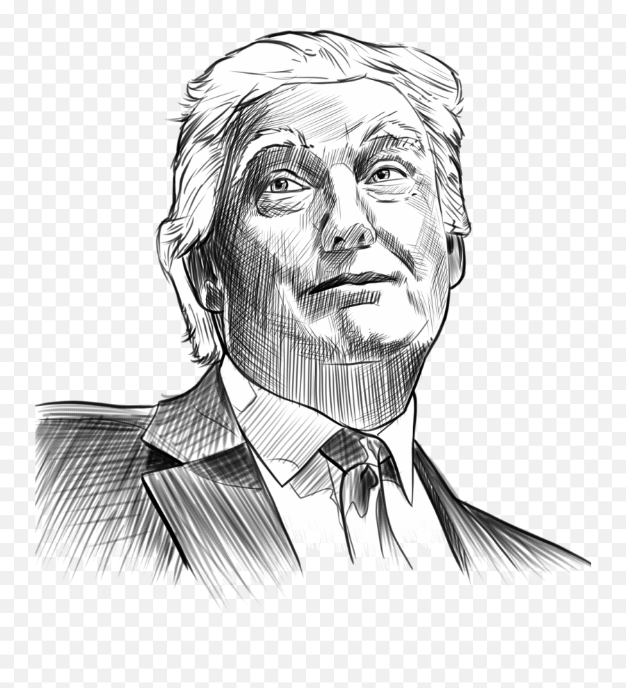 Trump Portrait Gage Skidmore - Donald Trump In Sketch Emoji,Trump Face Png