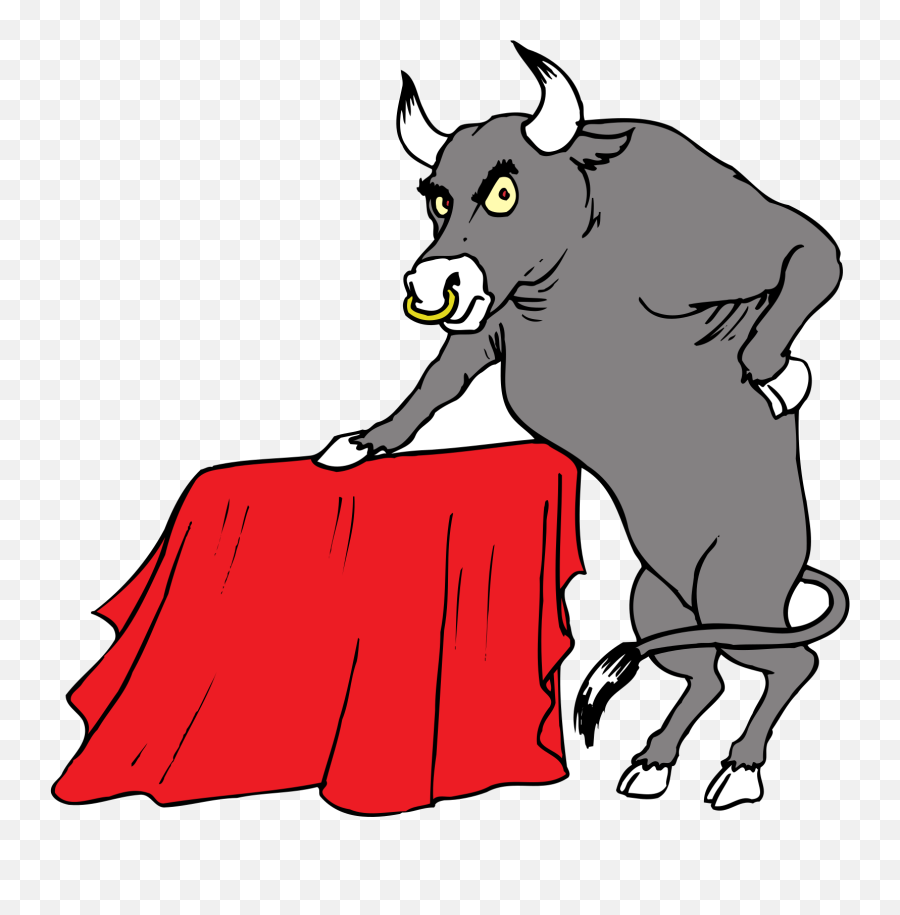 Bull With Red Cape Png Svg Clip Art - Bull And Red Cape Emoji,Cape Clipart