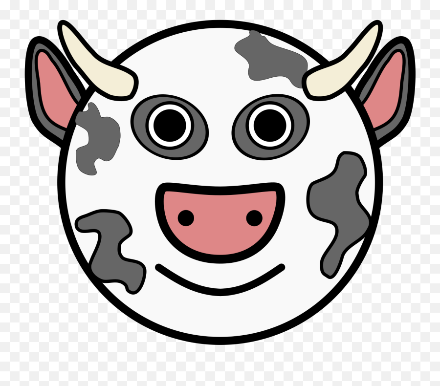 Circle Cow Head Clip Art At Clker - Cow Clip Art Circle Emoji,Cow Head Clipart