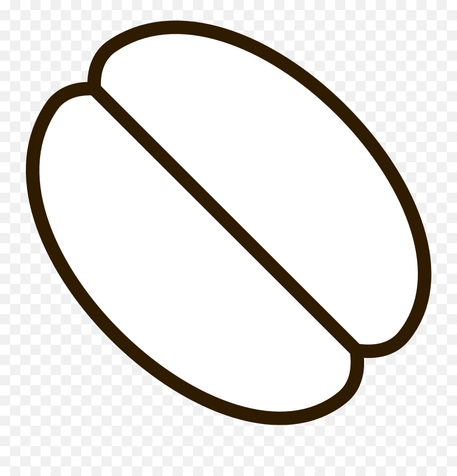 Coffee Bean As A Picture For Clipart - Coffee Bean Clip Art White Emoji,Coffee Bean Clipart
